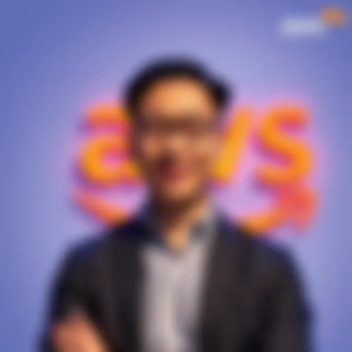 James Gung in front of AWS logo James Gung, AWS Principal Applied Scientist, poses alongside the AWS logo, symbolizing his expertise in AI services.