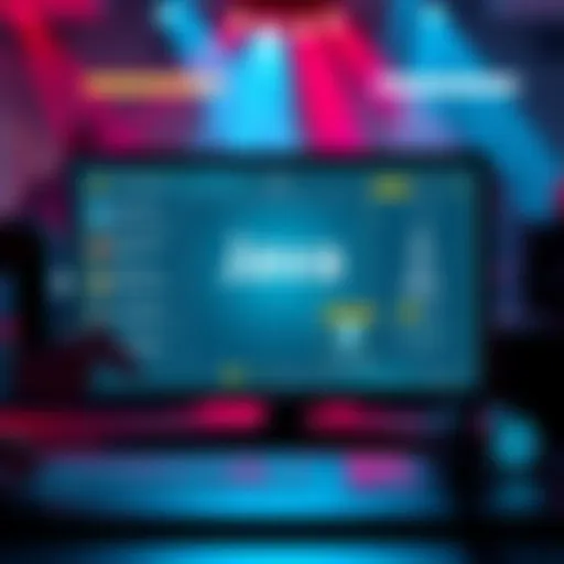 A depiction of a Java game interface showing player actions and network components like TurnManager, illustrating network management in a multiplayer setup.