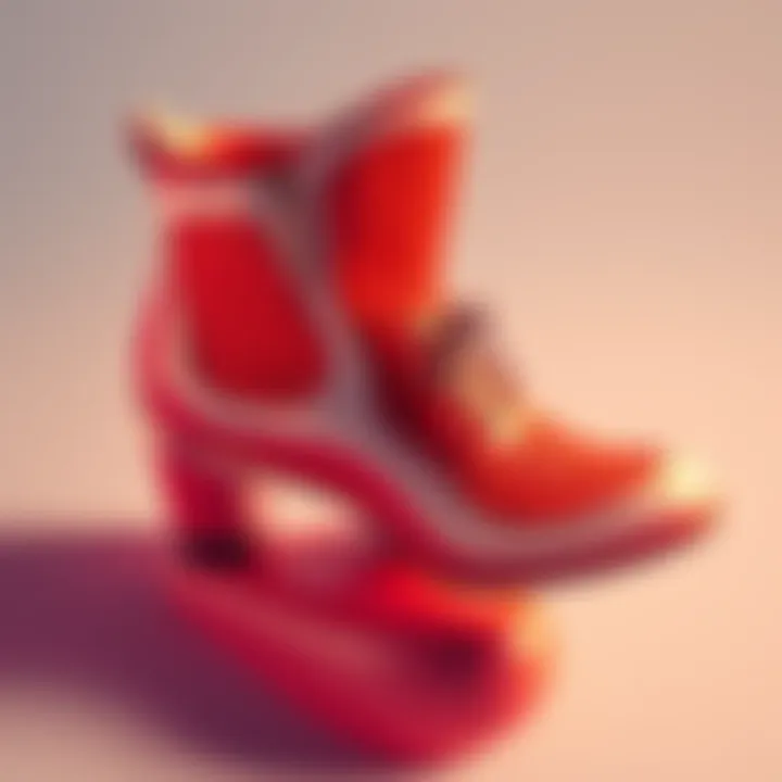 A detailed Zbrush replica of a Jean Paul Gaultier shoe showcasing its design and presentation