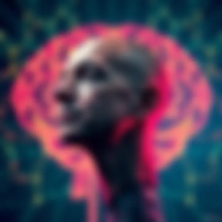 Jeff Bezos funding neuroscience projects with brain graphics in the background