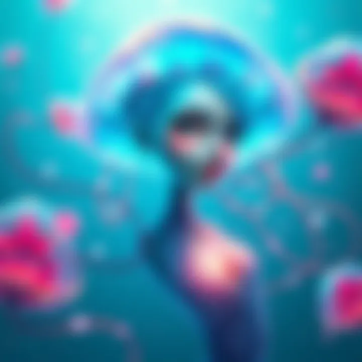 Artistic representation of the jellyfish girl character from Firefly Trials, showcasing her ethereal features and vibrant colors inspired by jellyfish.