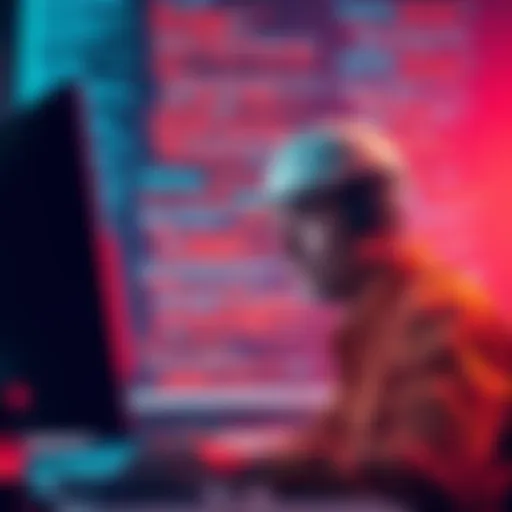 A worker looking frustrated at a computer filled with error messages, symbolizing the challenges of inadequate AI technology in the workplace.