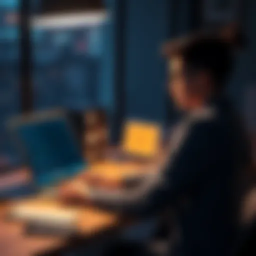 A job seeker is sitting at a desk with a laptop open, looking frustrated while trying to track job applications using ChatGPT. Several job listings are visible on the screen, showing their struggle to manage the applications.