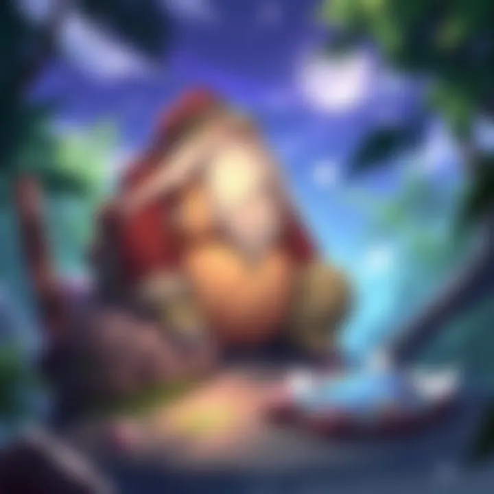 An animated depiction of Kame Sen'nin, a wise turtle character with a long beard and a shell, sitting on a rock with a peaceful expression, surrounded by nature.