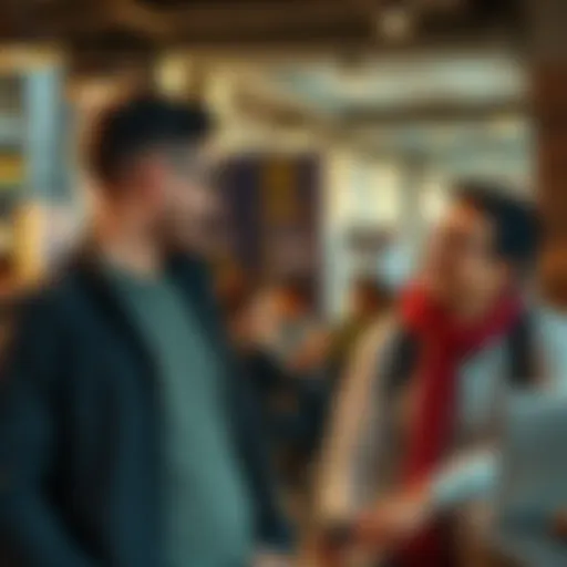 A confident man named Keith giving advice to another man in a casual setting, encouraging him with a friendly smile