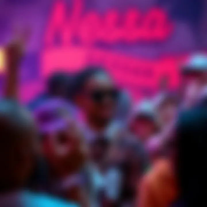 A visual representation of Kendrick Lamar joking about Nessa with a playful hip-hop theme, showing fans reacting with laughter and confusion