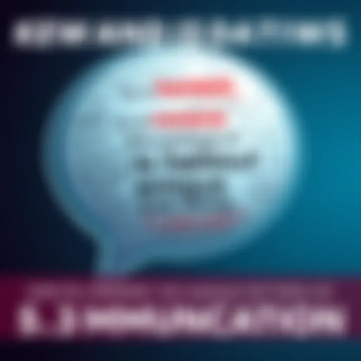 A close-up of a conversation bubble filled with common phrases like 'to be honest' and 'I’m curious about one thing', representing unique communication styles