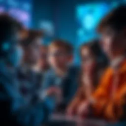 A group of kids sharing their opinions about artificial intelligence in an online forum setting