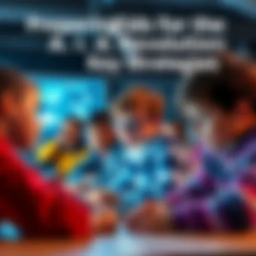 Children engaged in a classroom setting, learning about artificial intelligence and technology