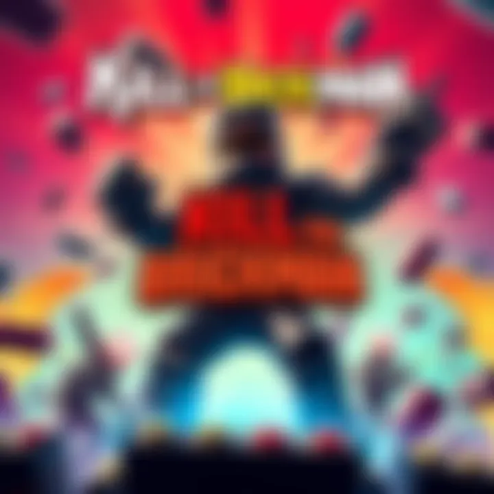 Cover art of Kill the Brickman showcasing the brick-breaking and deck-building elements with a vibrant background.