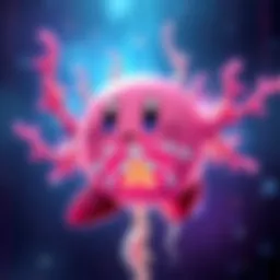 Illustration showing the unique organ in Kirby creatures that specializes in copying, highlighting its structure and features