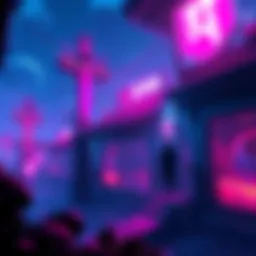 Klein 9b Gaming Art A digital art scene showcasing a vibrant night landscape with detailed lighting effects, highlighting characters and elements from the Klein 9b Gaming universe.