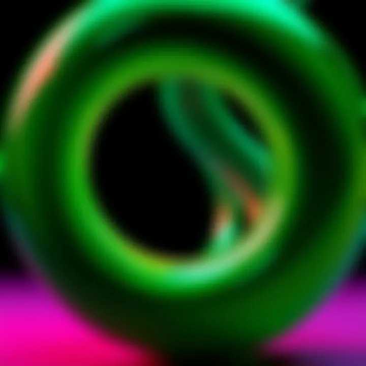 A 3D rendering of a Klein bottle showing its unique non-orientable surface without inside or outside definitions