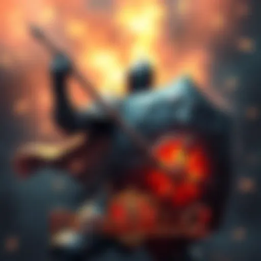 A knight character in Path of Exile 2 effectively blocking arrows and ranged attacks with a shield, showcasing their 100% block chance against projectiles.