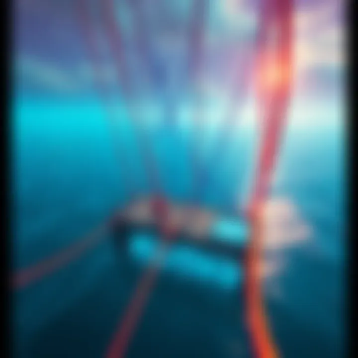 A screenshot of Knode: Untangle & Connect showing a player connecting colorful cables on a platform in the ocean with an AI companion visible.