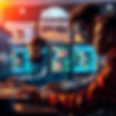Krea 2 Open Source Announcement A group of diverse developers collaborating on Krea 2 software, with code and design elements visible on screens.