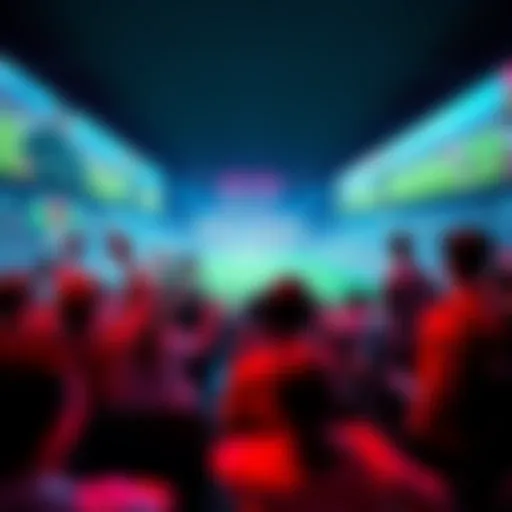 A realistic virtual reality display demonstrating the Krea 2 technology for FIFA World Cup, showing excited fans interacting with digital soccer players and vivid match scenes.
