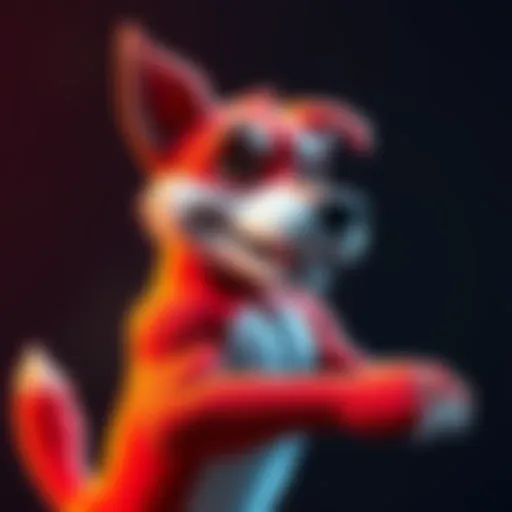 Krypto, the animated dog, showcasing visible muscles beneath his fur while in a dynamic pose