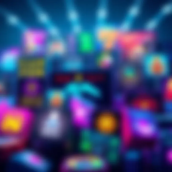 Language and Database Game Showcase A collage of popular language and database games like 'Chants of Sennaar' and 'Her Story' with colorful graphics.