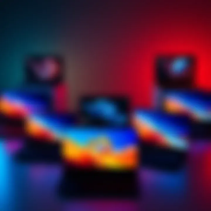 Several laptops displayed with Blender software open, showcasing their capabilities for 3D design, under $1500