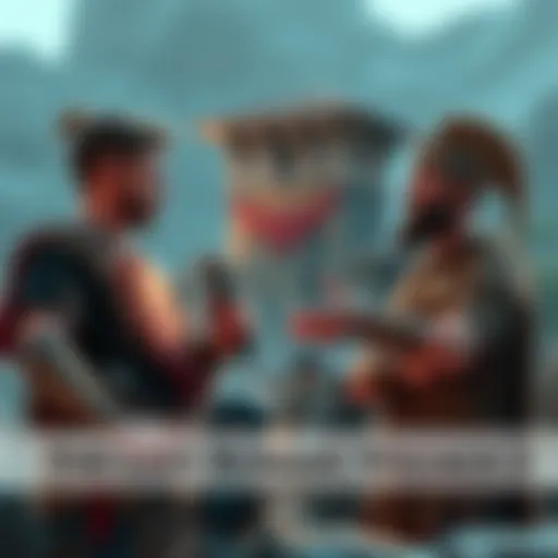 Two game developers discussing updates on The Last Roman Village 2