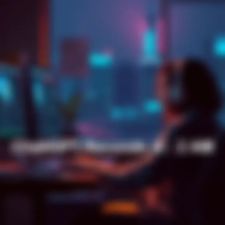 A person sitting at a desk, staring at a computer screen with a surprised expression as ChatGPT responds at 2 AM