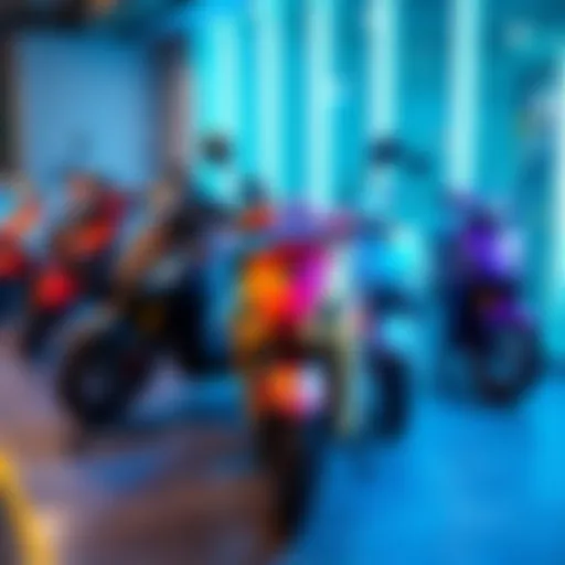 A collection of the newest electric scooters lined up, showcasing their modern designs and features, ready for eco-friendly rides in 2025.