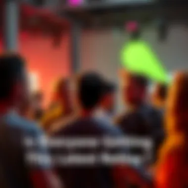 A group of people sharing opinions about a new product in a lively forum discussion