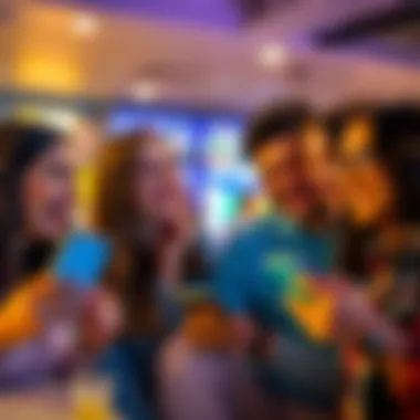 A group of friends laughing together while looking at funny images on their phones