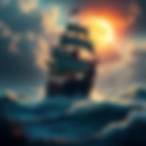 A pirate ship sailing in rough waters, symbolizing the challenges faced by the game Last Pirates: Die Together at launch.