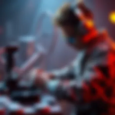 An artist creating layered textures in Blender to enhance material designs