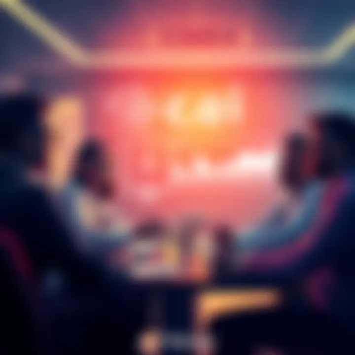 Leadership team at c.ai meeting to discuss strategies for user engagement and innovative solutions