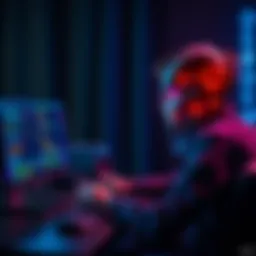 A person using a computer to learn C Sharp on Godot with AI assistance