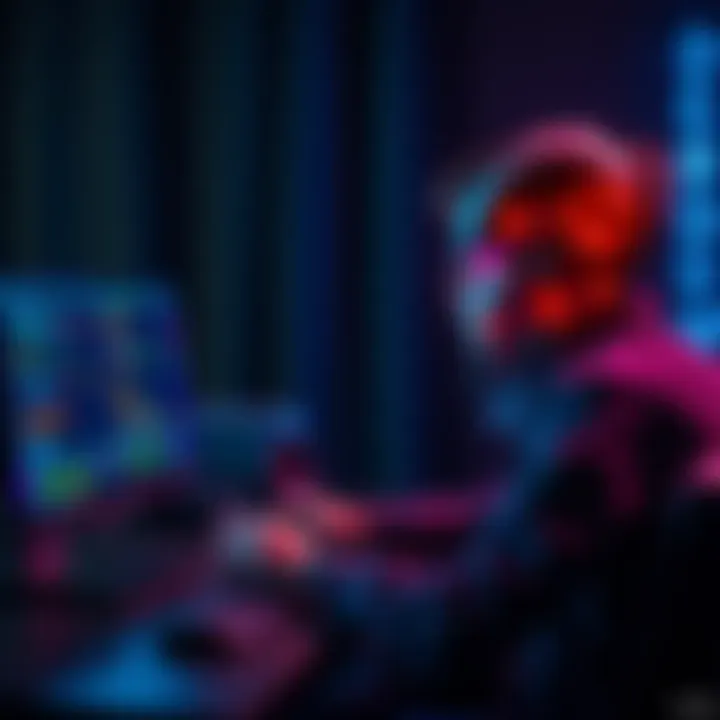 A person using a computer to learn C Sharp on Godot with AI assistance