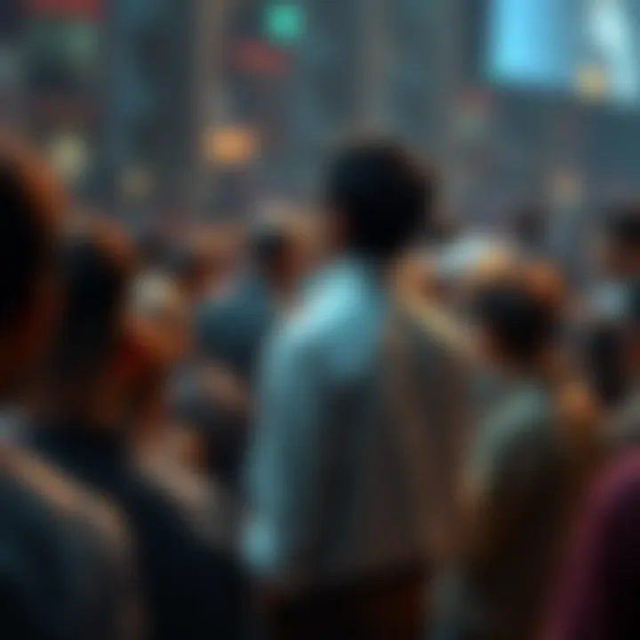 A leftist pro-AI advocate standing alone in a crowd, showing signs of frustration while engaging in a heated discussion about AI, with opposing views surrounding them.