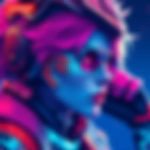 A digital illustration showcasing Lenovo's Chroma LoRA enhancing game character realism, featuring vibrant colors and detailed textures.