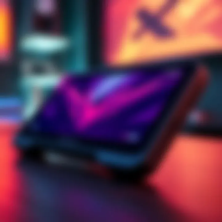 A close-up view of the Lenovo Legion Go 2, a handheld gaming PC with SteamOS, showcasing its sleek design and controls for gaming.