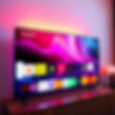 A close-up of an LG TV displaying various streaming app icons beyond Netflix and Amazon Prime