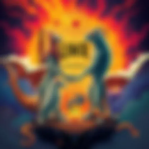 The cover of Liber Monstrorum Modernorum featuring an illustration of mythical creatures and modern symbols merging together, showcasing cultural themes.