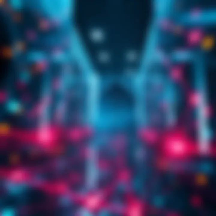 A visual representation showing light beams interacting with a hidden dimension, symbolizing technological advancements.