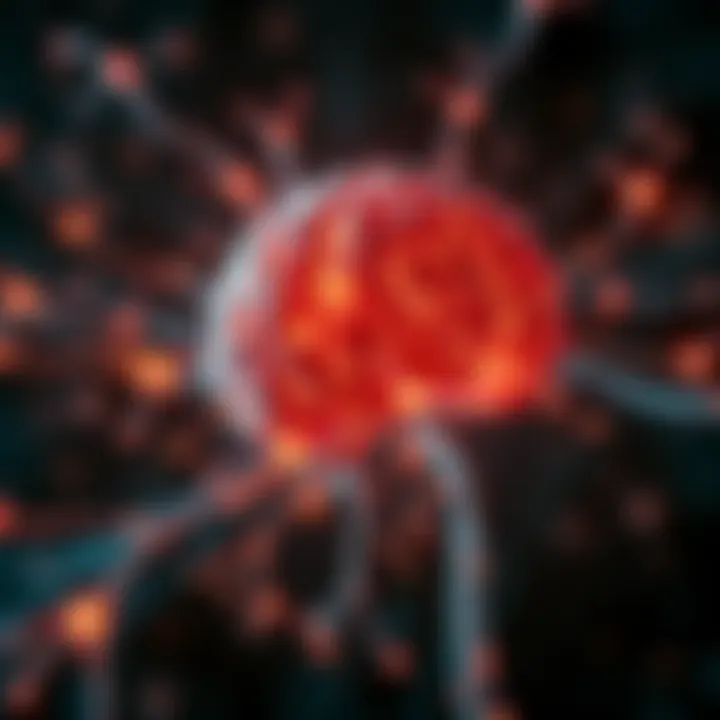 A visual representation of lightweight AI development inspired by the human brain, showing neurons connecting and activating based on input.