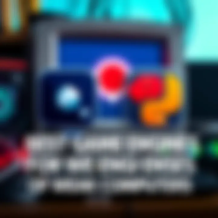 A collage of game development icons representing Godot and Pygame against a background of an old computer setup