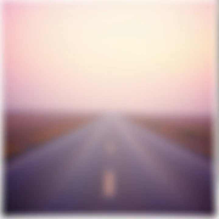 A serene photo capturing soft lighting and calming colors, showcasing minimalist photography with expired Polaroid film.