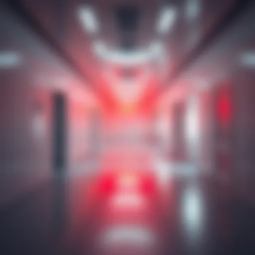 A photorealistic liminal space scene created in Blender, showcasing empty hallways and soft lighting.