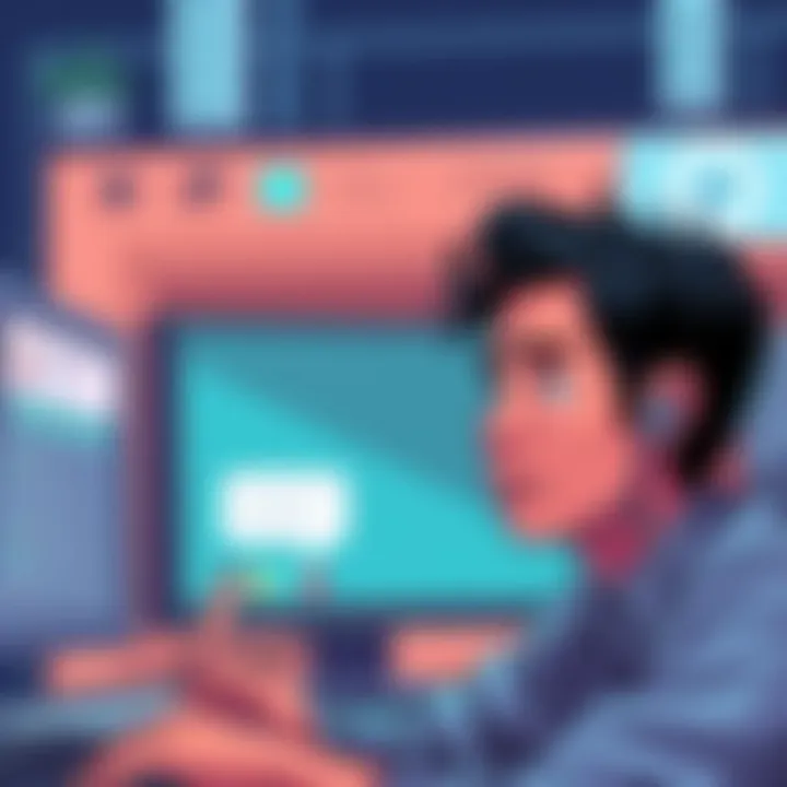 Limitations of ChatGPT Illustration showing a frustrated user looking at a computer screen with ChatGPT interface, expressing dissatisfaction with the service.