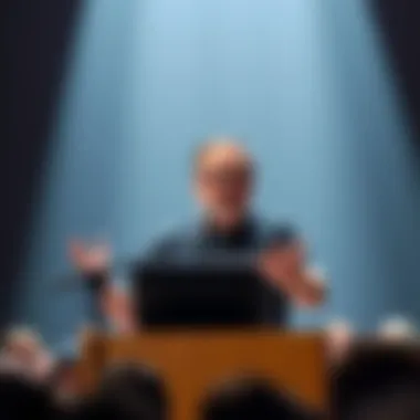 Linus Torvalds addressing an audience about Linux's approach to AI and social issues