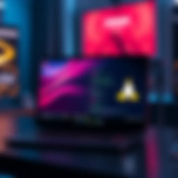 A Lenovo Legion Go S displaying the SteamOS interface with code running, symbolizing Linux development.