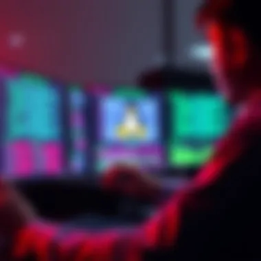 A person reviewing Linux kernel updates on a computer screen, highlighting security fixes and trends in software releases.