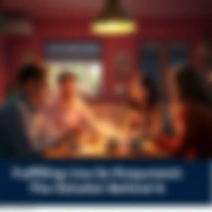 A group of people discussing Lisa's request in a cozy setting with papers and coffee cups.