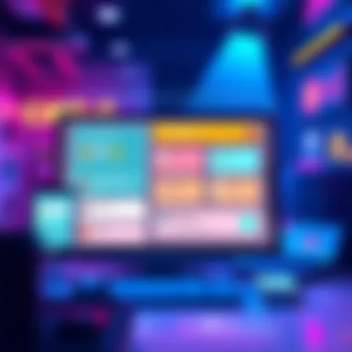 A colorful screenshot of the Little Task Manager Game showing gameplay with tasks and fun graphics